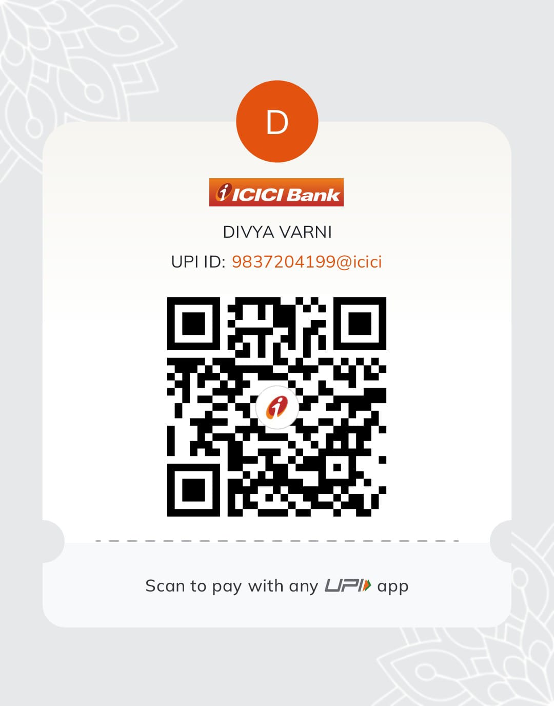 Yogant Foundation UPI QR Code